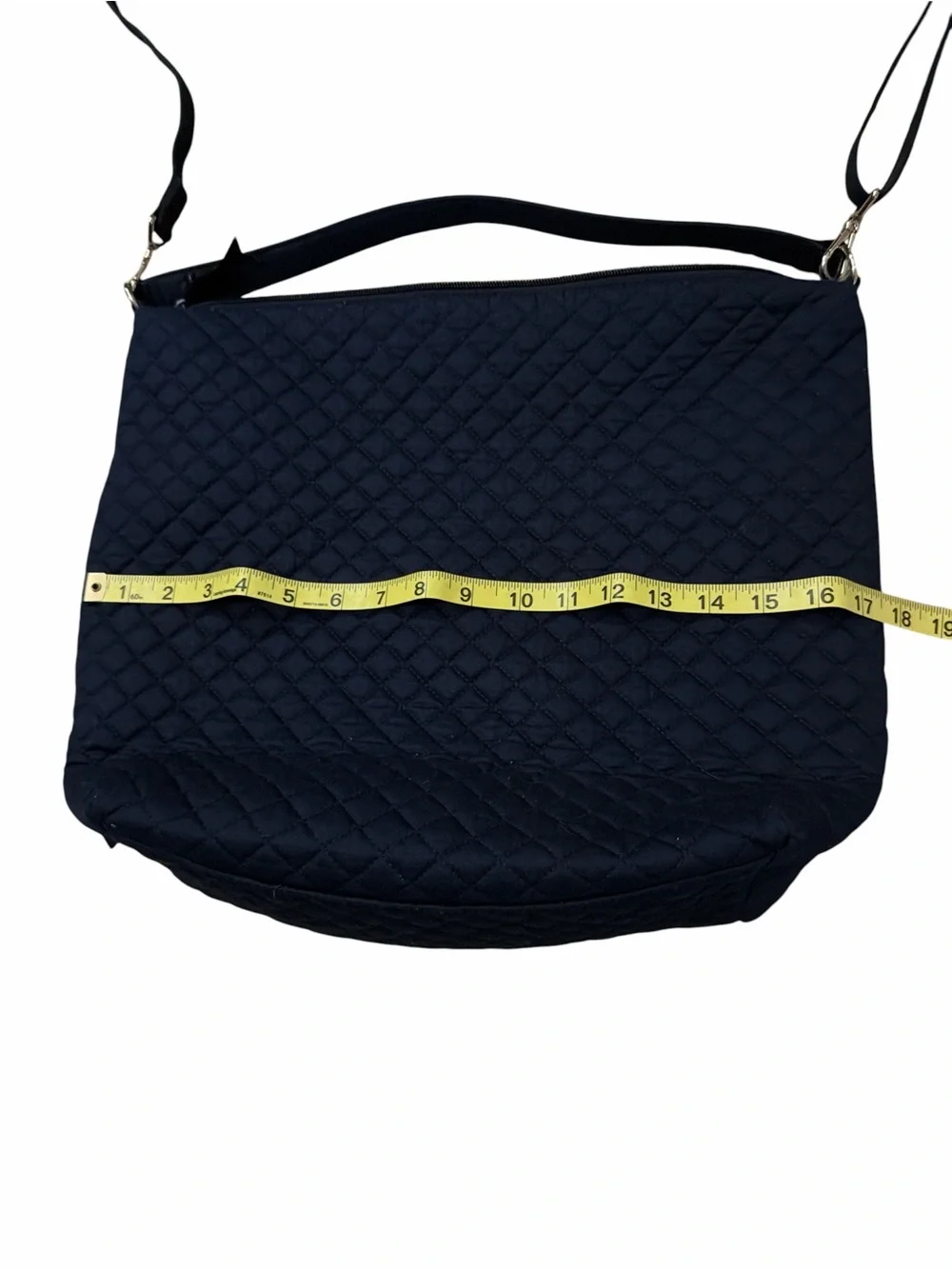 Vera Bradley Consciously Crafted Black Quilted Hobo Crossbody Bag